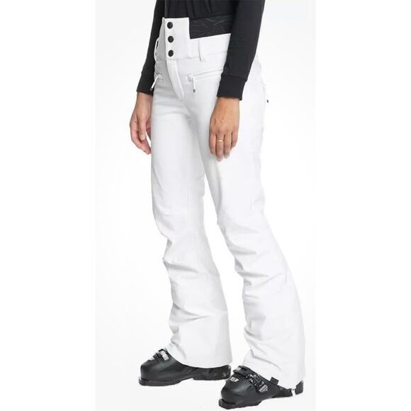 Roxy Rising High Ski Pant - White - Sz Large - Picture 2 of 9